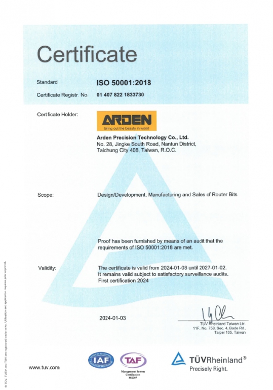 ISO50001:2018 Energy Management Certificate